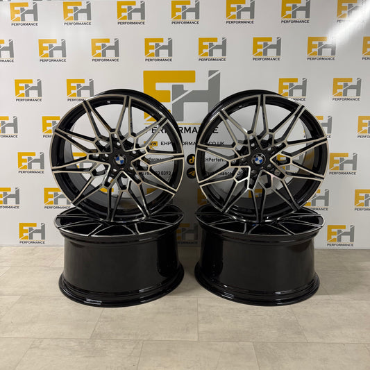 826M CS Style Alloy Wheels – Gloss Black Machine Finish – Fits BMW M2, M3, M4 & 5x112/5x120 Models – 19”