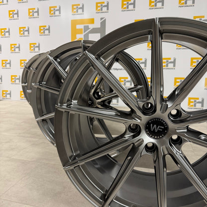 Wheelforce CF3 FFR Style Alloy Wheels – Silver – 18” & 19” Staggered – 5x112 & 5x120 – Performance Fitment Set
