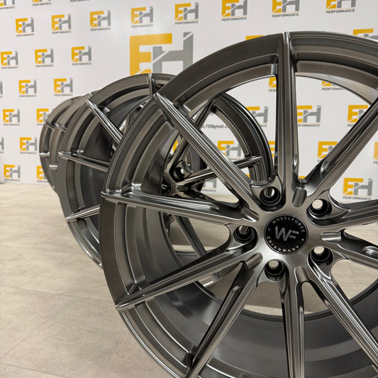 Wheelforce CF3 FFR Style Alloy Wheels – Silver – 18” & 19” Staggered – 5x112 & 5x120 – Performance Fitment Set