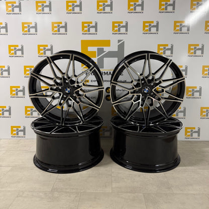 826M CS Style Alloy Wheels – Gloss Black Machine Finish – Fits BMW M2, M3, M4 & 5x112/5x120 Models – 19”