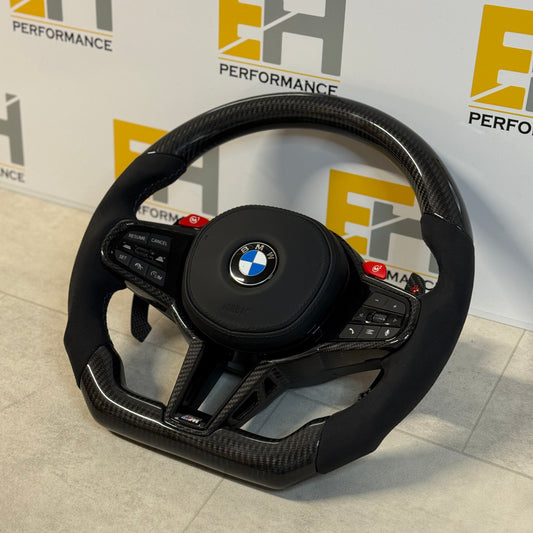 BMW G-Series Carbon Fibre & Alcantara Steering Wheel – M1/M2 Buttons