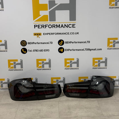BMW F30 GTS Style LED Tail Lights | Clear Lens | Plug & Play | Dynamic Indicators