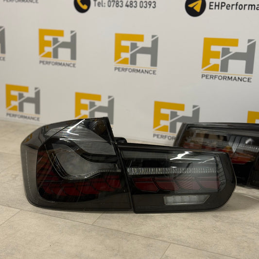 BMW F30 GTS Style LED Tail Lights | Clear Lens | Plug & Play | Dynamic Indicators